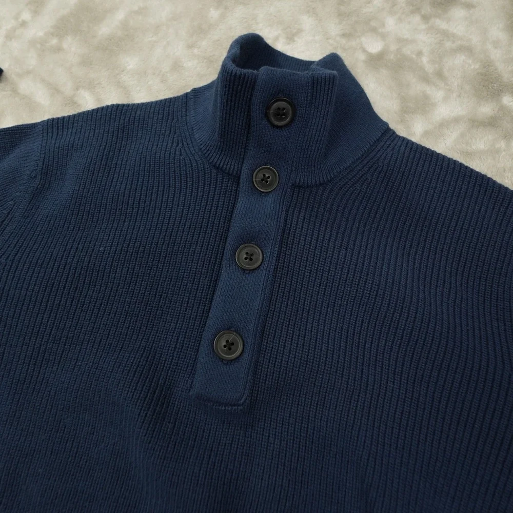Banana Republic Button Up Sweater‎ Men's XS Blue Long Sleeve NWT Preppy Outdoor